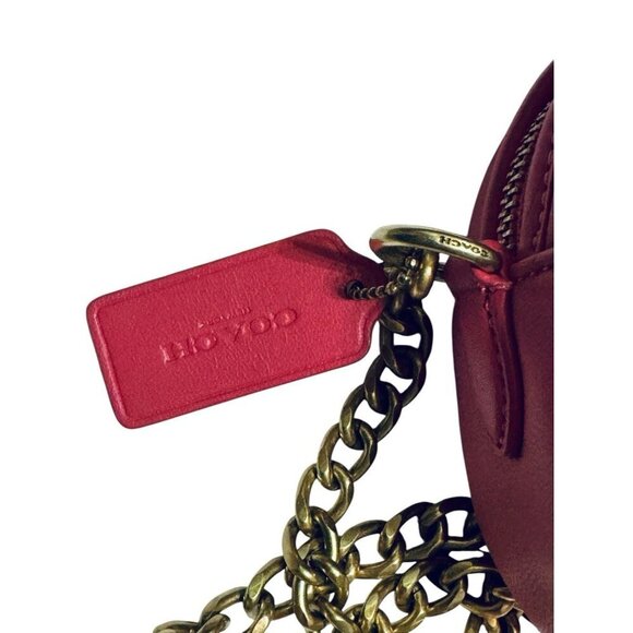 Coach Small Camera Bag Leather Crossbody Purse Quilted Pink - Picture 8 of 15